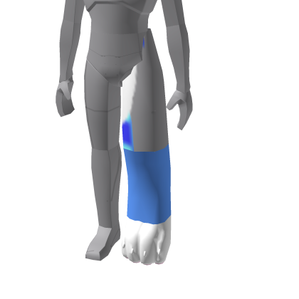 Roblox Item Orange/Gray wolf (test) - Left Leg