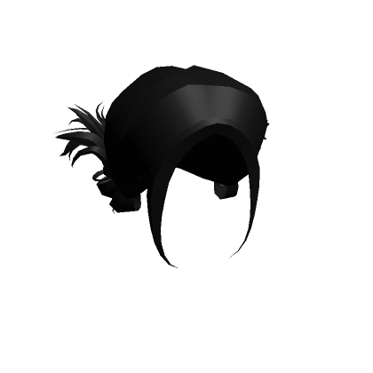 Roblox Item Spiky Y2K Messy Buns (Black)
