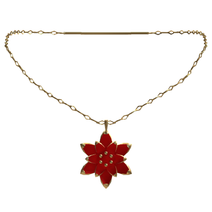 Roblox Item 3.0 Red Lotus Necklace