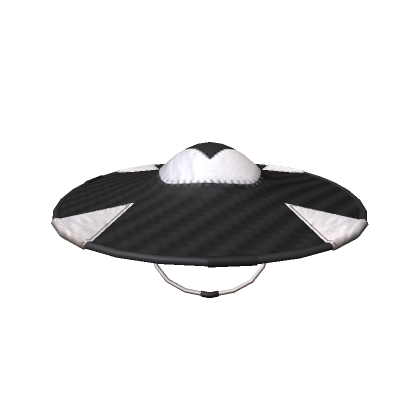 Roblox Item Modern Ronin Straw Hat in Black and White