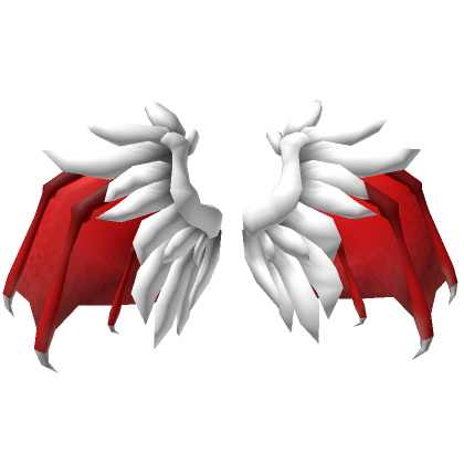 White and Red Angel/Demon Hybrid Wings | Roblox Item - Rolimon's