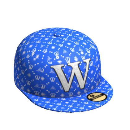 Roblox Item blue designer fitted W cap