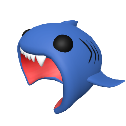 Roblox Item Cute Dark Blue Shark Mask Hood
