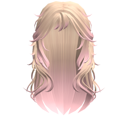 Grunge Anime Y2K Messy Layered Hair Blonde to Pink - Roblox