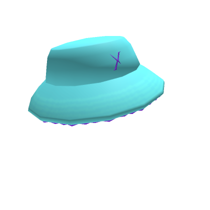 Roblox Item Blue/Purple Fluffy Bottom Hat