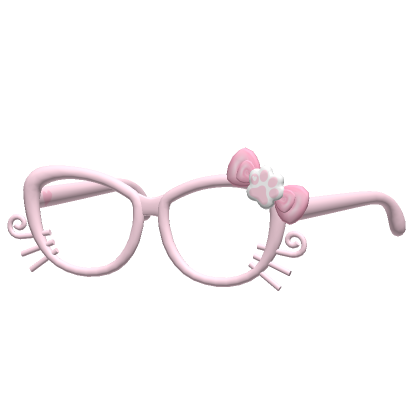 kawaii oversized kitty glasses in pink