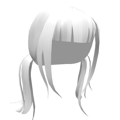 Roblox Item White Y2K Long Low Pigtails