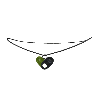Roblox Item Pop Tab Heart Necklace 1.0 - Black & Green