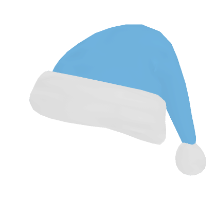 Baby blue santa top hat