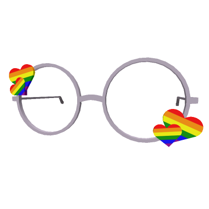 Roblox Item Pride Heart Glasses: Rainbow