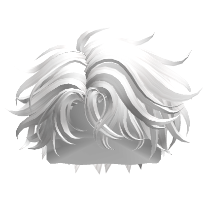 Medium Length Messy Hair(White) | Roblox Item - Rolimon's