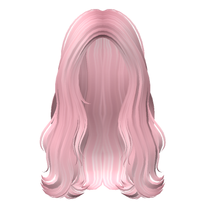 Roblox Item Long Angelic Lush Wavy Hair (Pink)