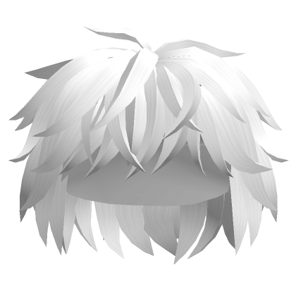 Fluffy Messy White Hair's Code & Price - RblxTrade