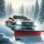 Snow Truck Plowing