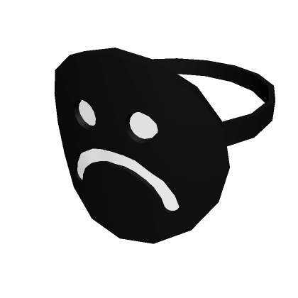 😢Sad Face Black Mask😢 | Roblox Item - Rolimon's