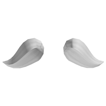 White Droopy Ear-Shaped Hair Attachment