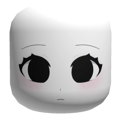 Shy Cute Chibi Face White | Roblox Item - Rolimon's