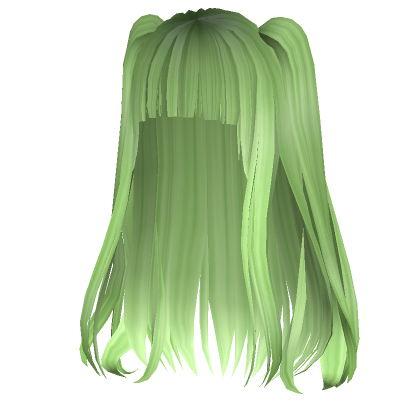 Roblox Item Long Dreamy Hair - Green