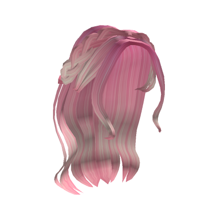 Roblox Item Long Braided Mermaid Ombre Hair - Pink