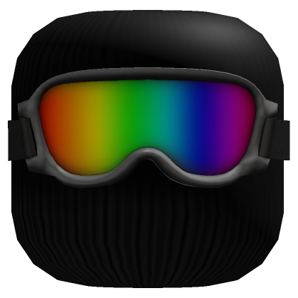 Roblox Item Balaclava With Gray Skiing Goggles Rainbow