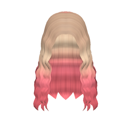 Blonde to Pink Wavy Simplistic Hair