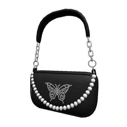 Black Y2K Butterfly Shoulder Bag