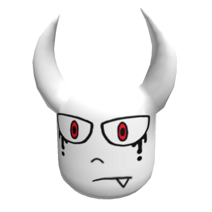 Roblox Item White Cute Demon Head