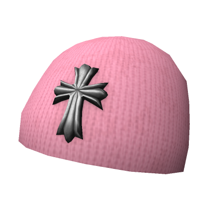 Roblox Item Y2K Pink Cross Beanie