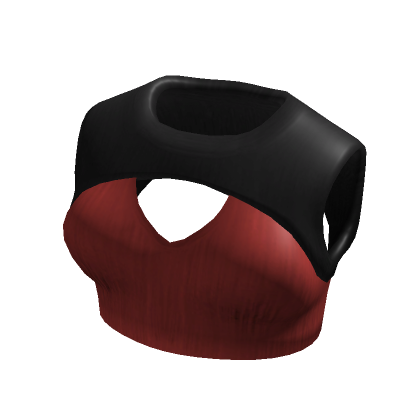 Roblox Item Black and Red Cropped