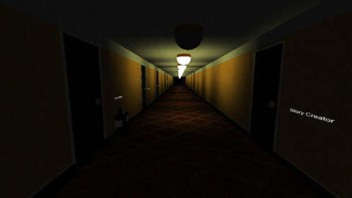 Dark corridor in a scary roblox game