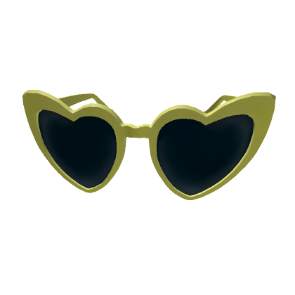 Roblox Item Y2K Heart Glasses - Yellow