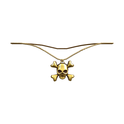 Gold skull sale and crossbones pendant