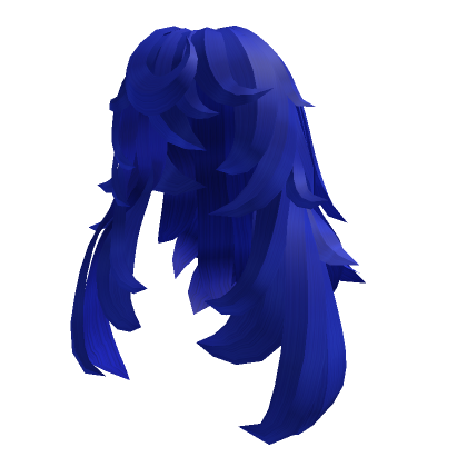 Roblox Item Curly n Flowy Hair [Blue]