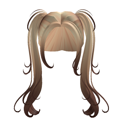 Brown Cute Wavy Hair with Short Pigtails's Code & Price - RblxTrade
