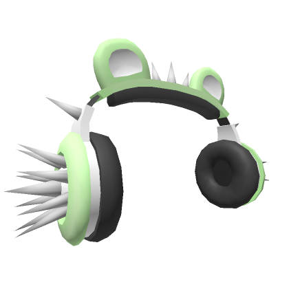 Roblox Item Green Spiked Bear Headphones
