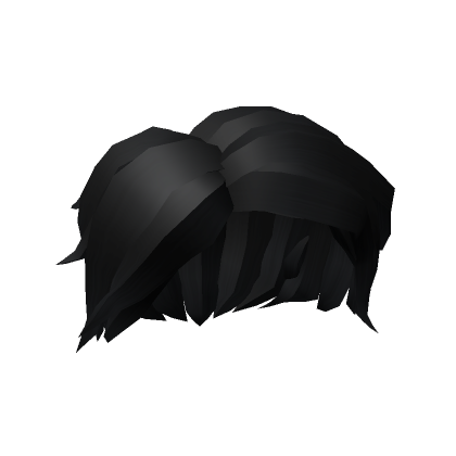 Black Messy Parted Hair | Roblox Item - Rolimon's