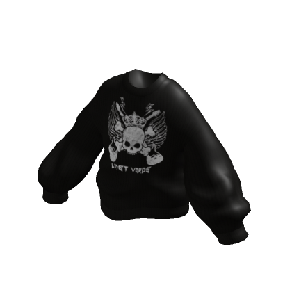 Oversized Knitted Rock Band Sweater Black | Roblox Item - Rolimon's