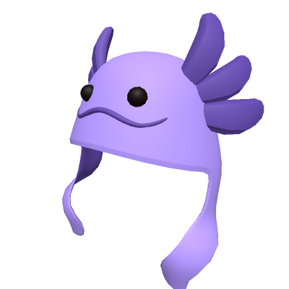 Roblox Item Purple Axolotl Beanie