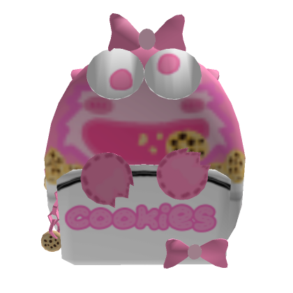 Roblox Item Pink Fluffy Cookie Animal Backpack