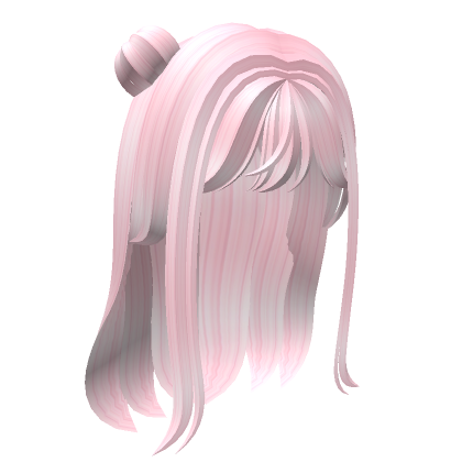 Cute long pink hair w/ buns - Roblox
