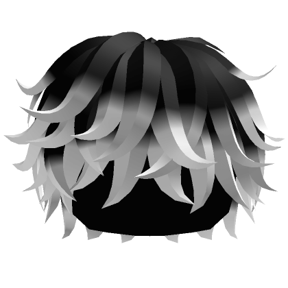 Black to White Fluffy Messy Cool Boy Hair's Code & Price - RblxTrade