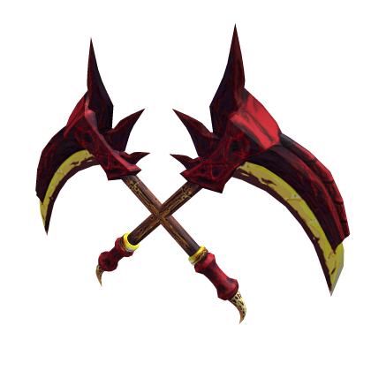 Dual Red Dragon Blades