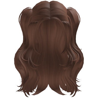 Roblox Item Double Trouble Fluffy Pigtails in Light Brown