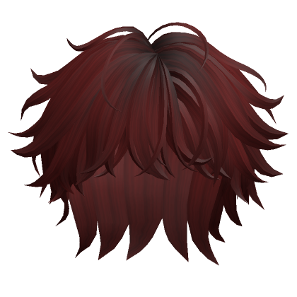 Roblox Item Anime Fluffy Hair(Red)