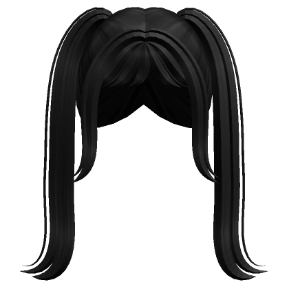 Roblox Item Cute Long Pigtails (Black)