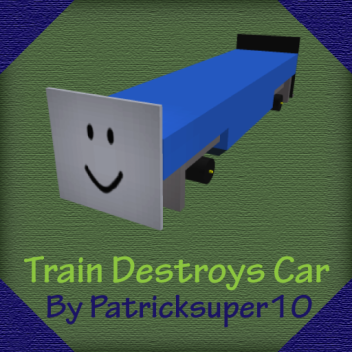列車が車を破壊する