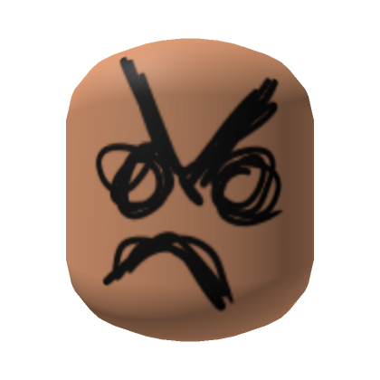 Scribbly Angry Face (Tan) | Roblox Item - Rolimon's