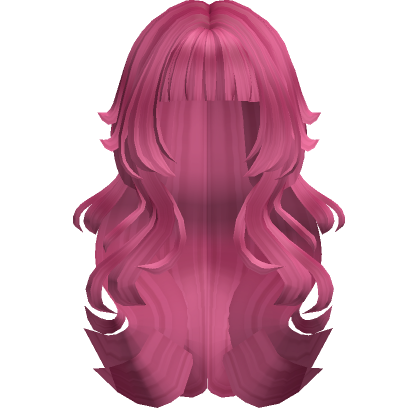 Black&Pink Lush Wavy Hair w/ Bangs - Roblox