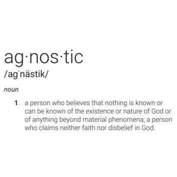 i'm agnostic