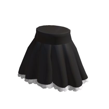 Ruffled & Frilled  High Waisted Black Skirt's Code & Price - RblxTrade